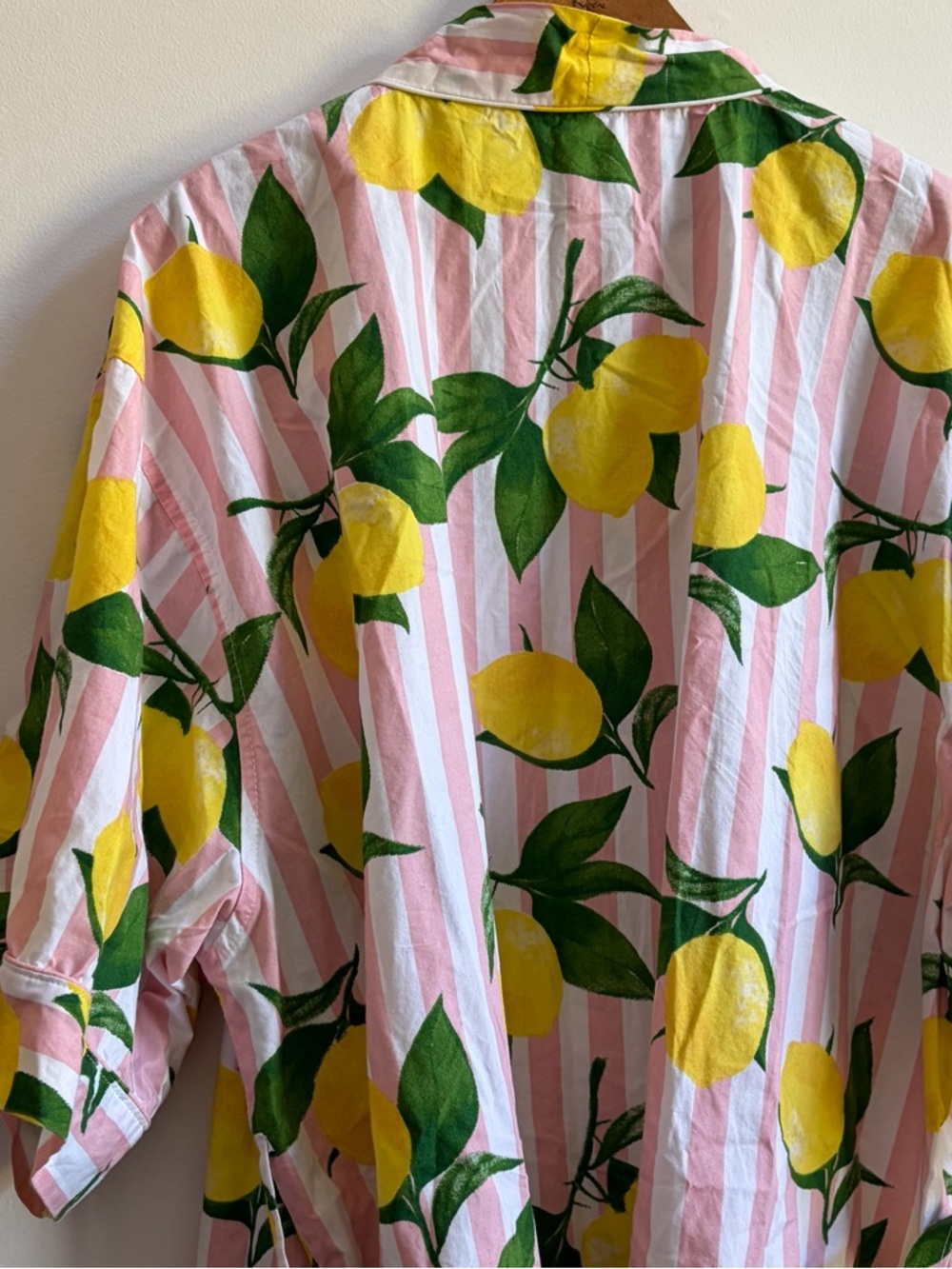 8 Oak Lane Lemon Printed Short Sleeve Lounge Kim Euro summer Poolside Size Med - Picture 9 of 9